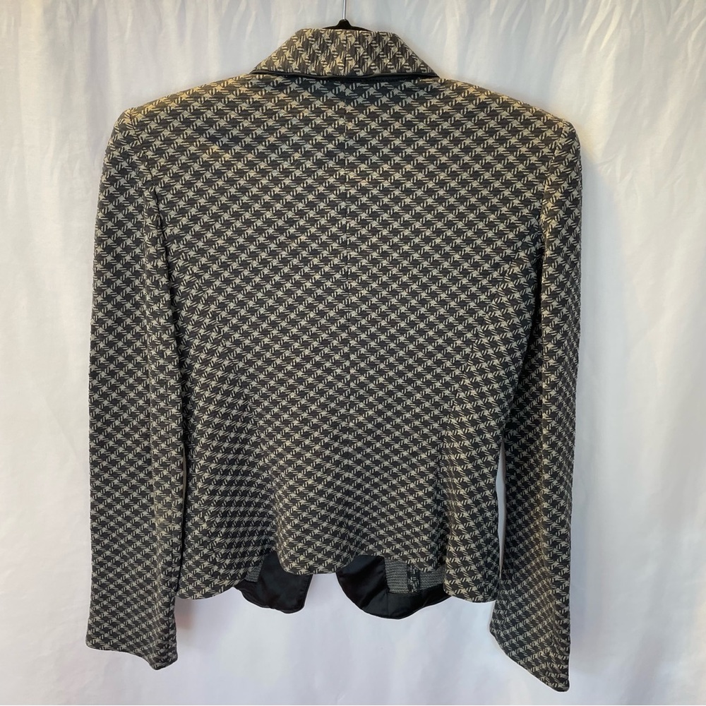 Armani Collezioni Blazer Size 8 Italy Clueless Geometric Office Preppy Academia - Picture 6 of 13